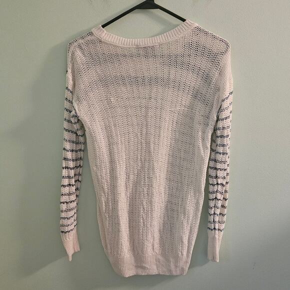 Gently Used Ann Taylor Marled Linen Pullover XXS ~ Nautical Casual Style - Picture 2 of 11